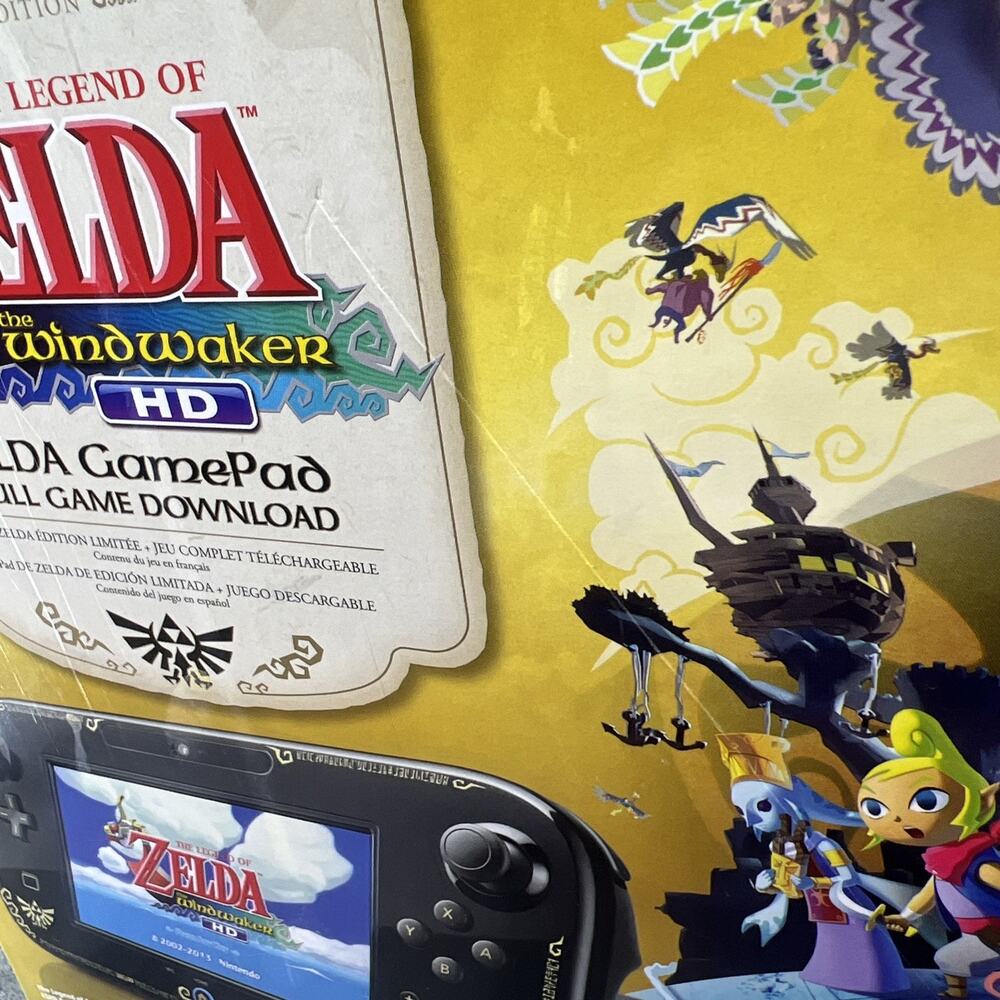 Nintendo Wii U Zelda Wind Waker HD Replacement BOX ONLY 32GB Deluxe Set - Picture 14 of 16